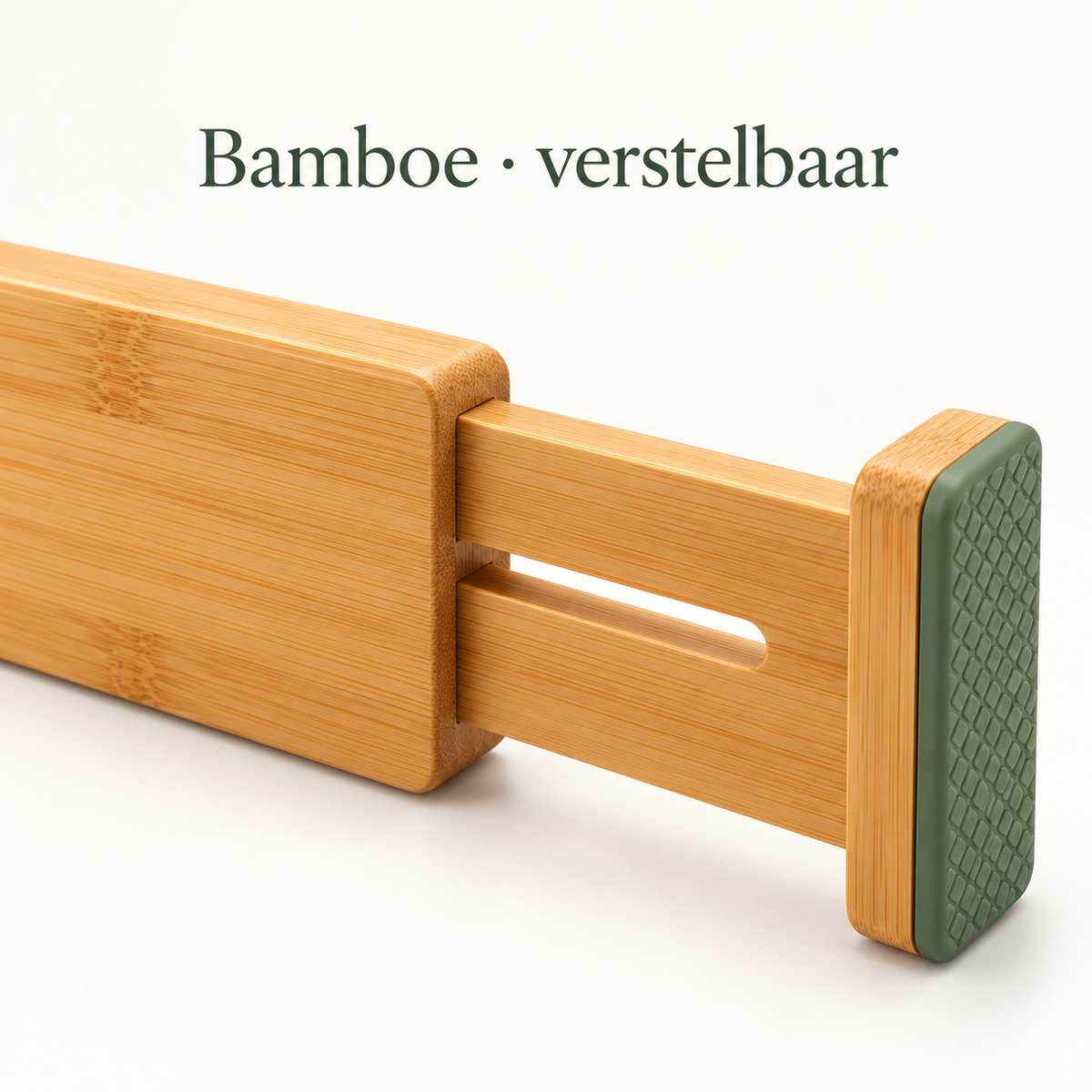 Lijn — verstelbare bamboe ladeverdelers, set van 4