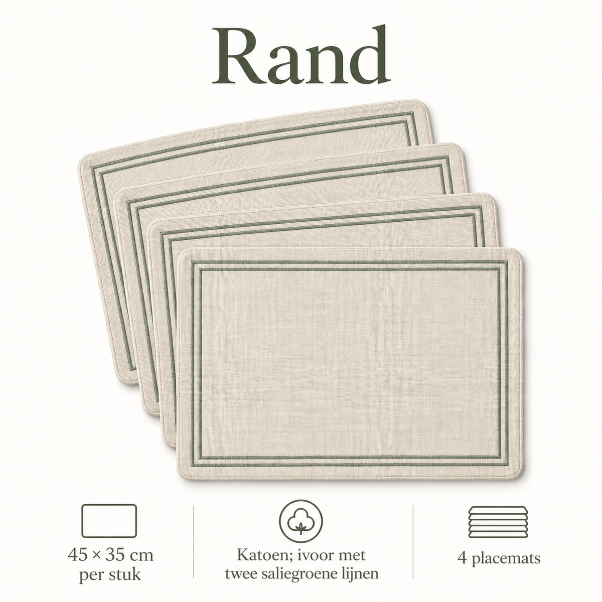 Rand — katoenen placemats, set van 4